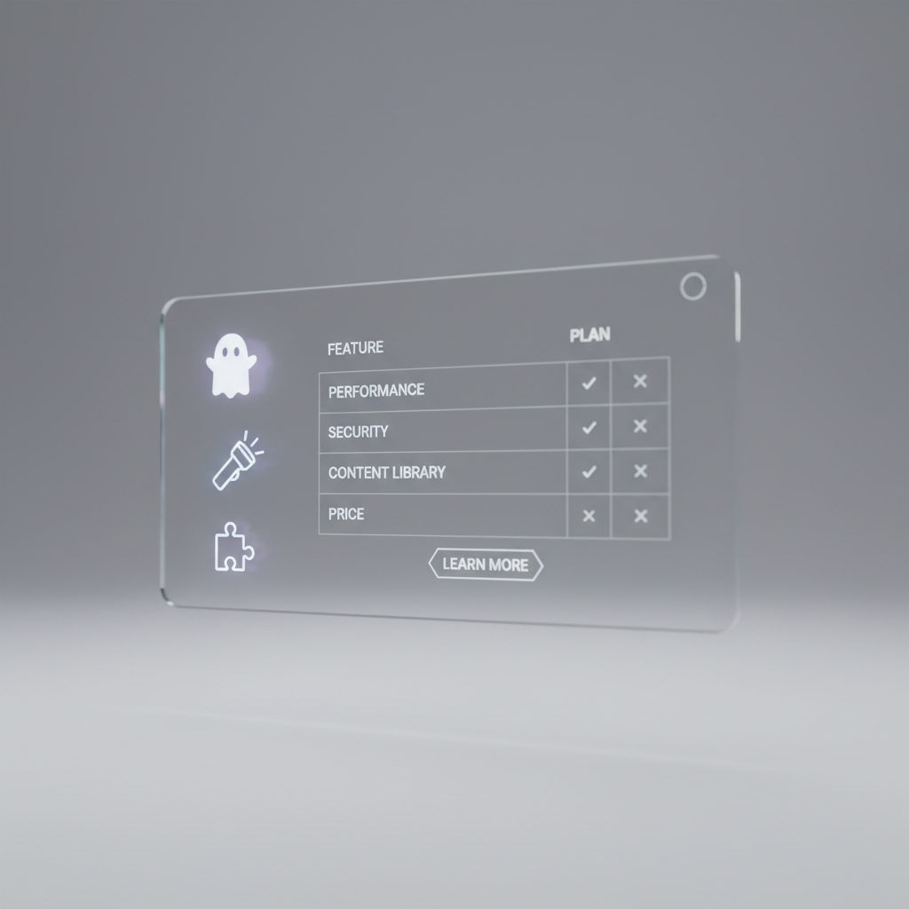Table comparing VR paranormal games by scare style comfort and play mode
