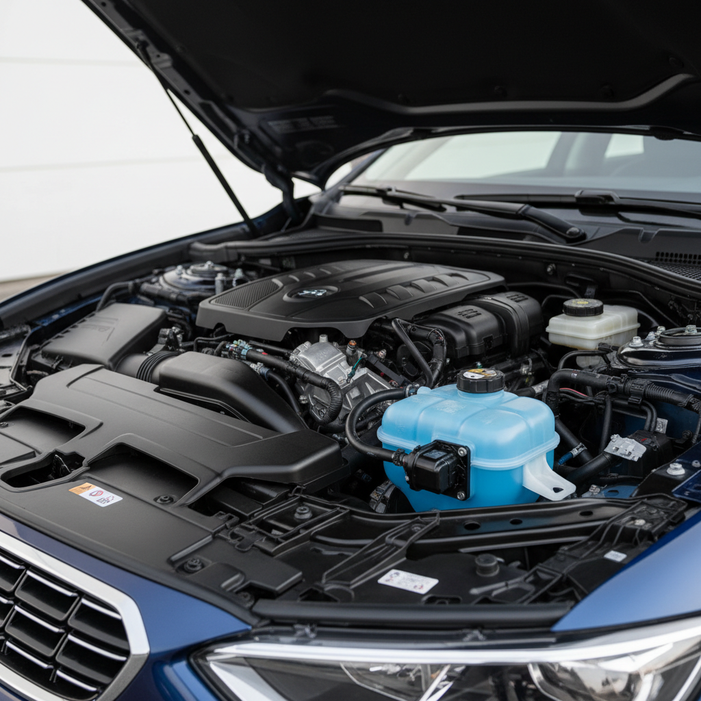 Windshield washer pump location in engine bay near washer reservoir