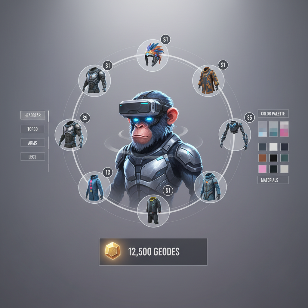 Gorilla Tag cosmetics shop rotation and avatar customization view