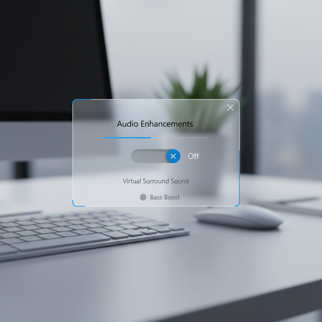 Disabling audio enhancements in Windows to reduce crackling and distortion