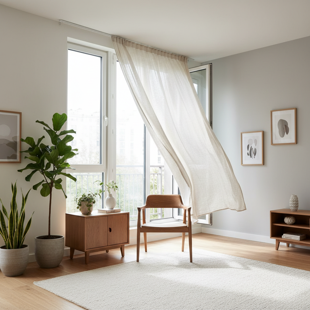 Air out new eco friendly furniture in a well ventilated room