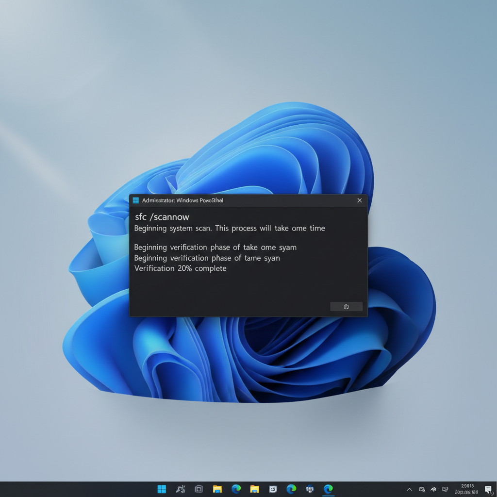 Running SFC scannow in Windows Terminal as administrator