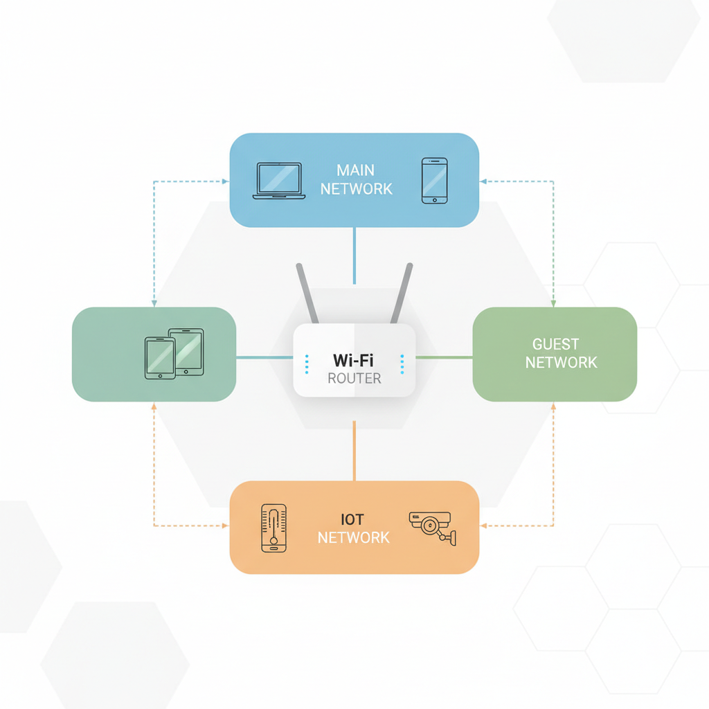 Guest network and IoT segmentation for VPN router security