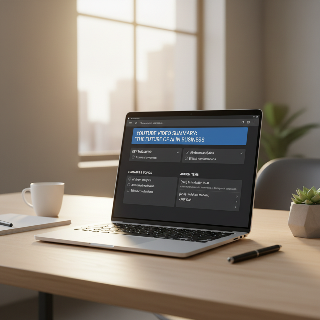 Notion-style notes generated from a YouTube video summary