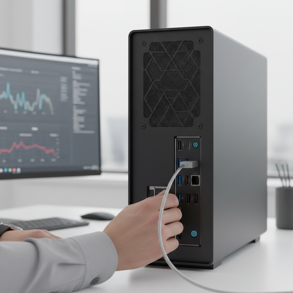 Connecting an external hard drive directly to a Windows desktop rear USB port