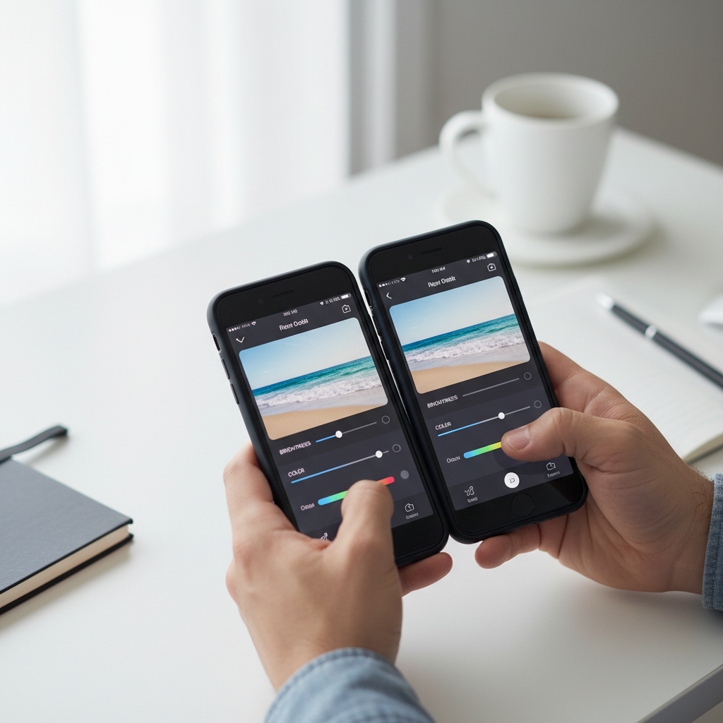 Comparing free photo editing apps on iPhone and Android