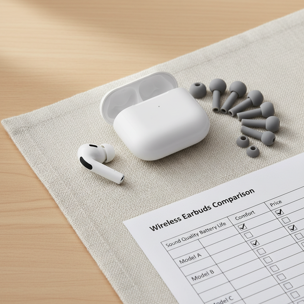 Comparison checklist for budget wireless earbuds for running features