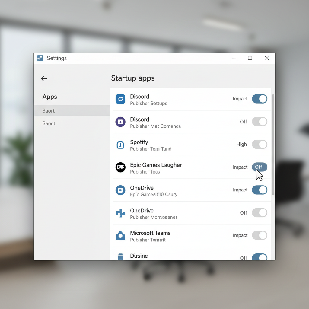 Windows Settings Startup toggles being switched off for unwanted apps