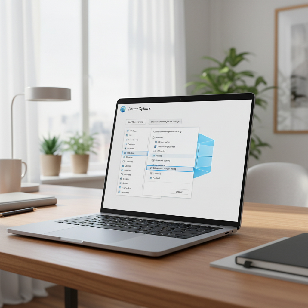 Windows power options USB selective suspend setting to reduce mouse lag
