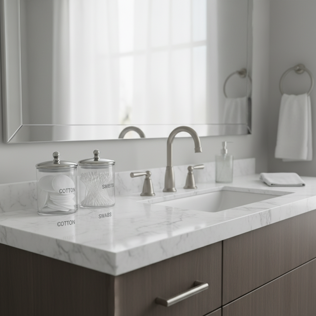 Best Decorative Glass Jars for Bathroom Cotton Storage