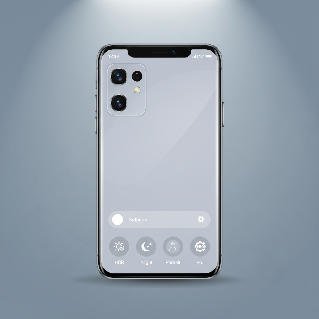 Comparison of phone camera modes like HDR, Night mode, Portrait, and Pro controls