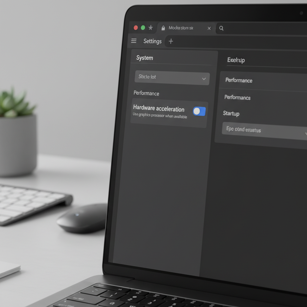 Turning off hardware acceleration to stop screen flickering in a laptop browser
