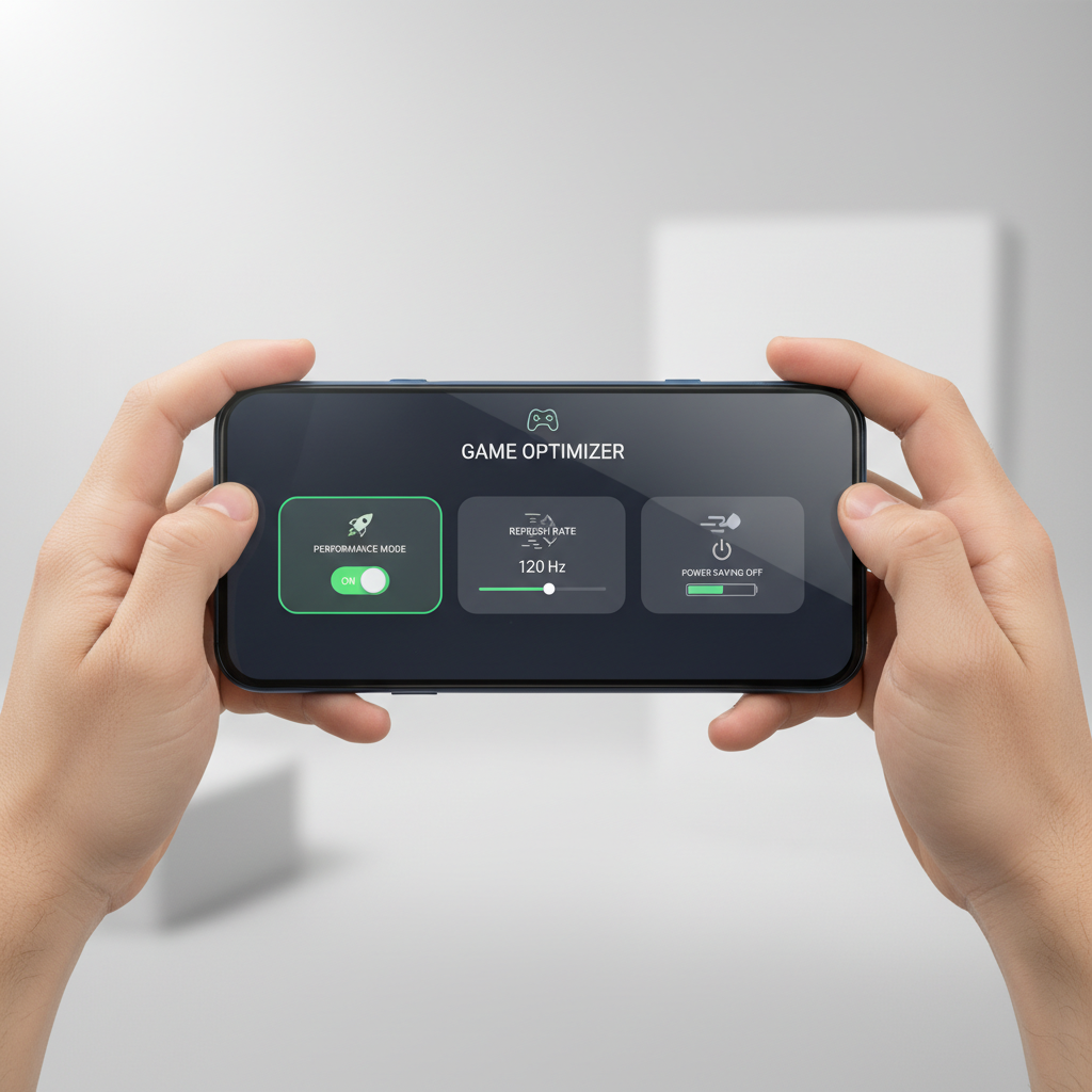 Android phone gaming performance optimization settings screen