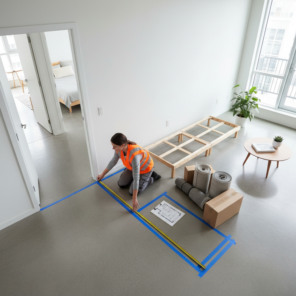 Measuring a small living room for multi functional furniture fit