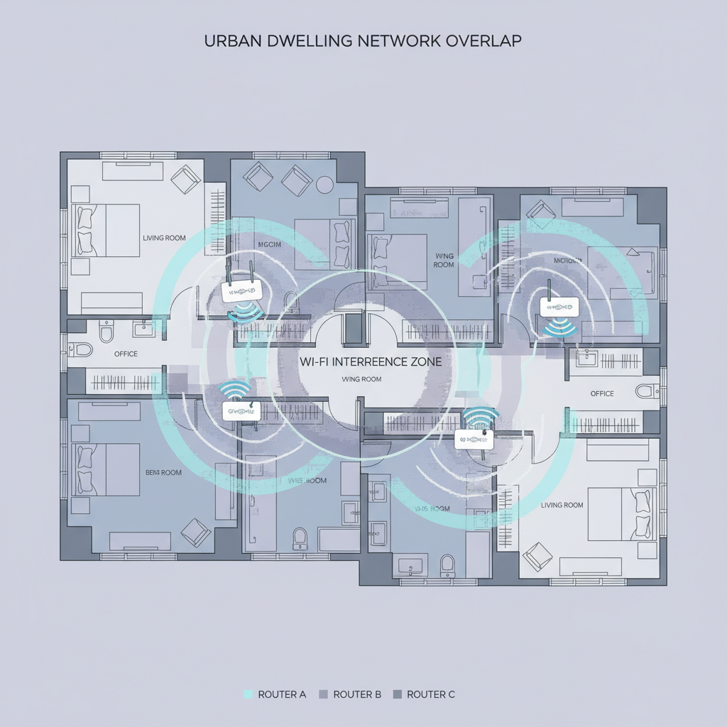 Apartment Wi-Fi interference from neighboring routers