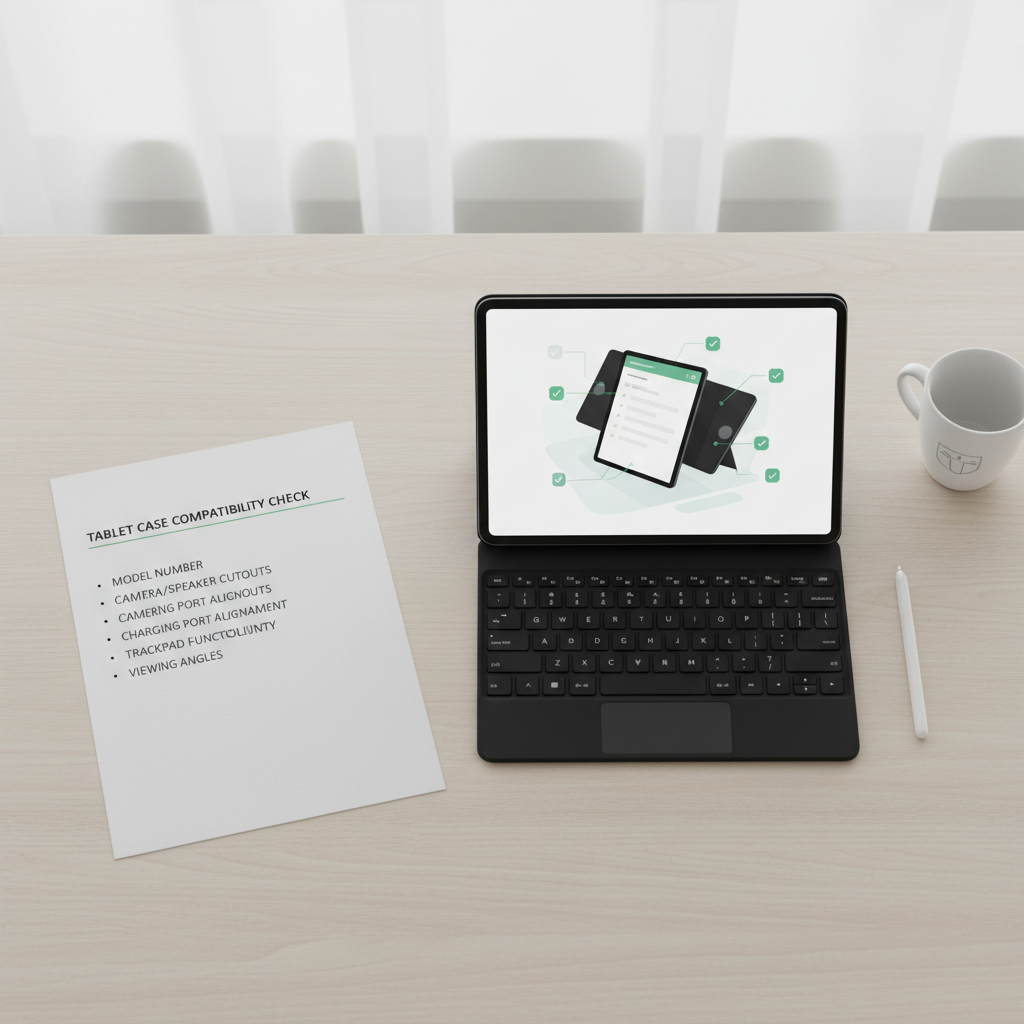 Checklist for tablet keyboard case compatibility and features
