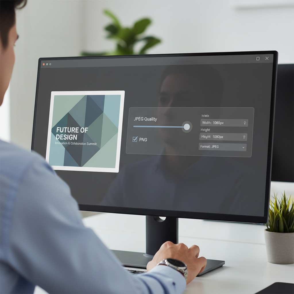 Export settings for JPEG and PNG to keep social media images sharp