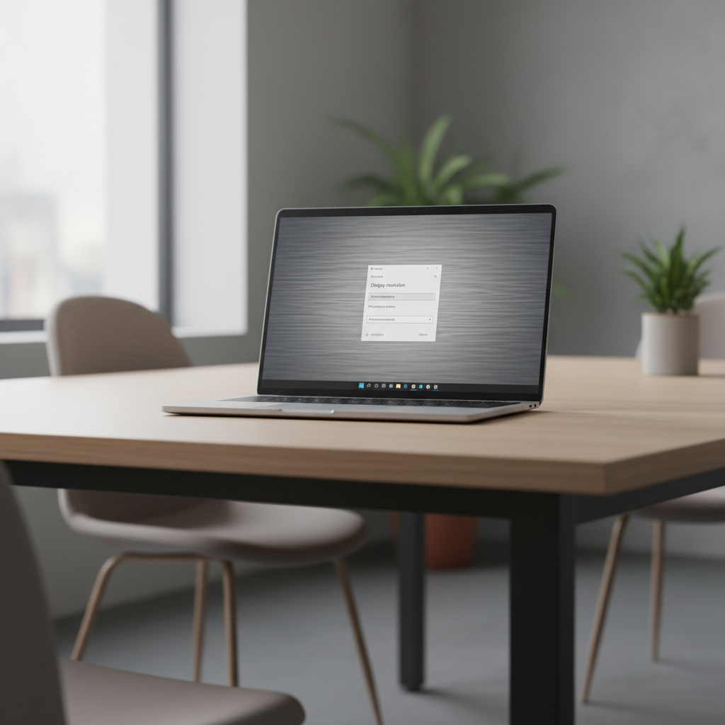 Laptop screen flickering while showing Windows display settings
