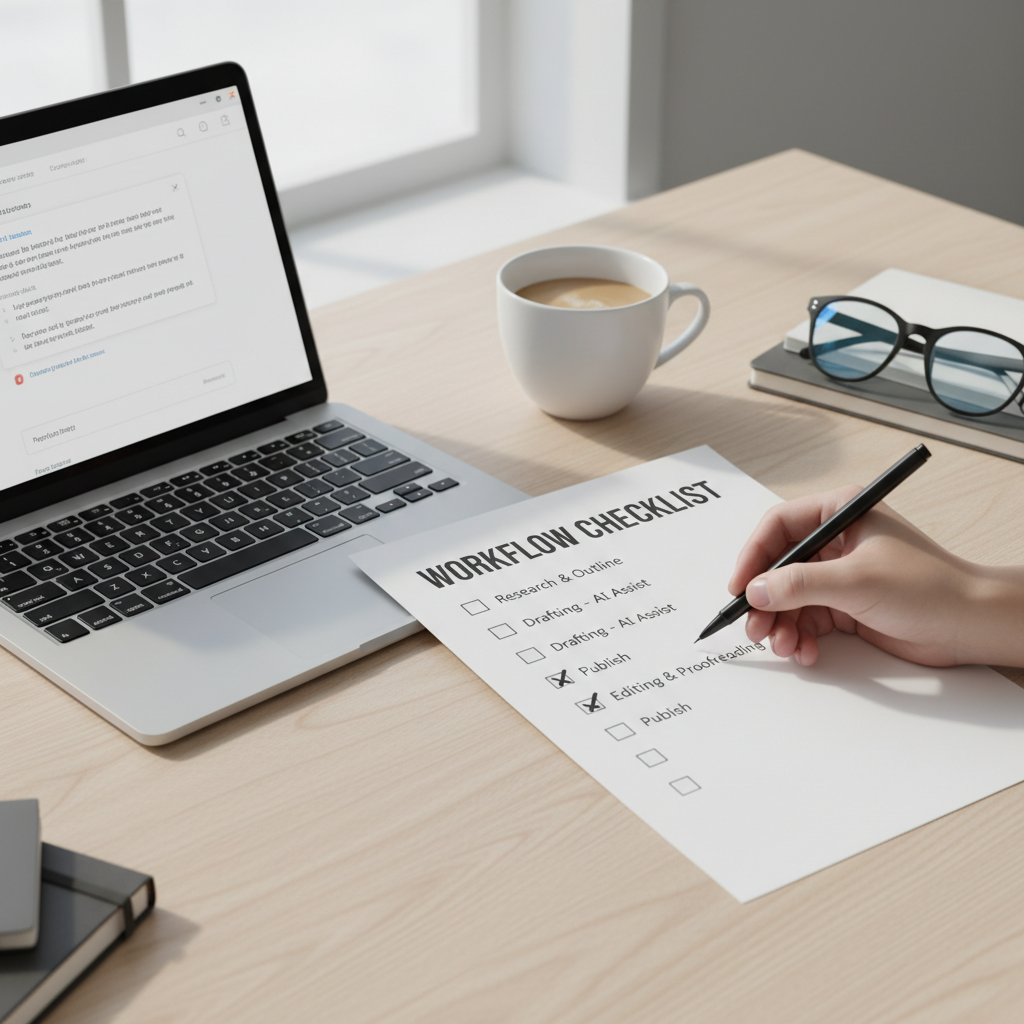 Workflow checklist for choosing free AI writing tools