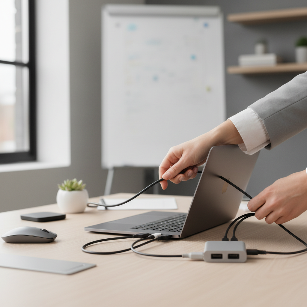 User unplugging USB devices and charger to troubleshoot black screen