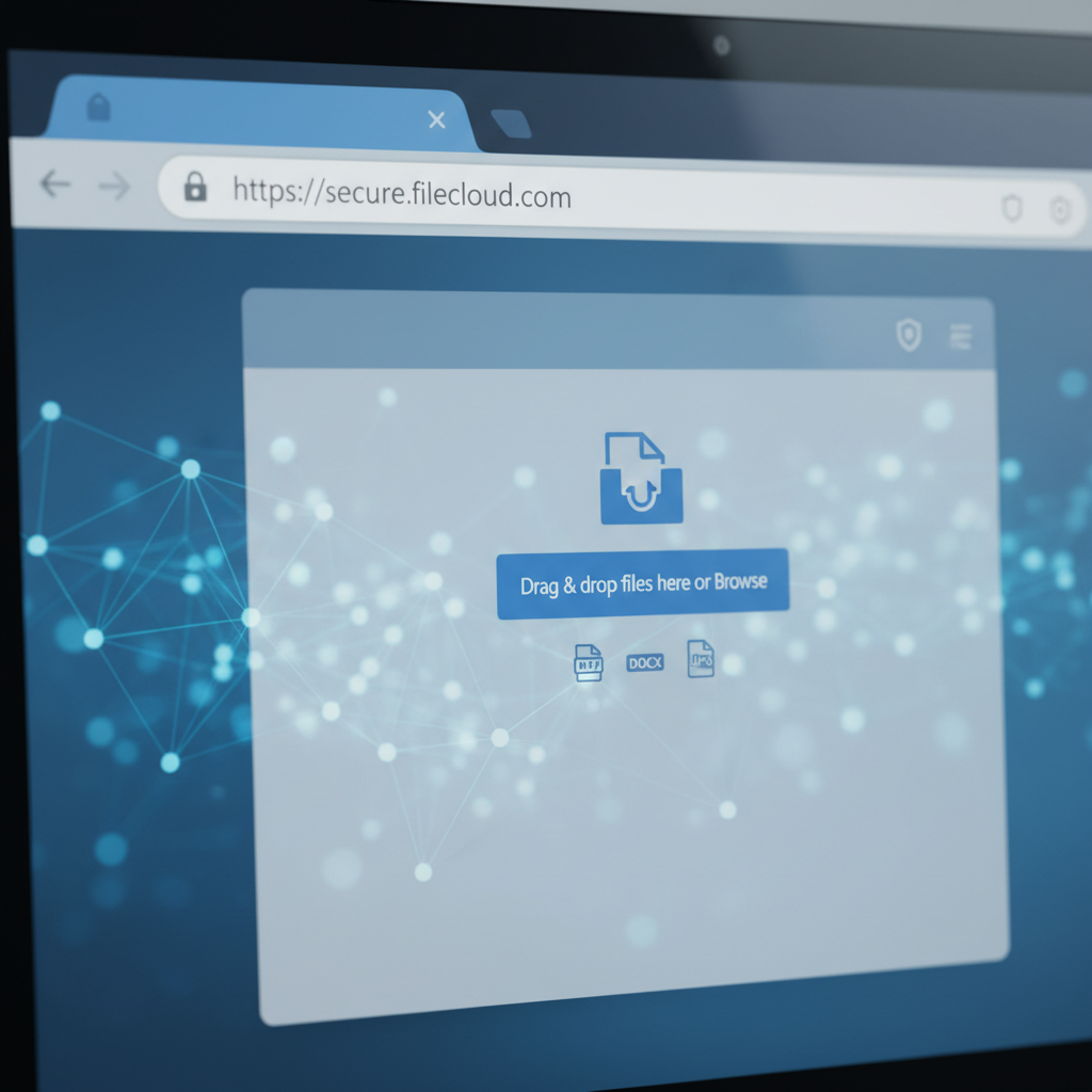 Close-up of browser security and privacy settings while using an online file converter