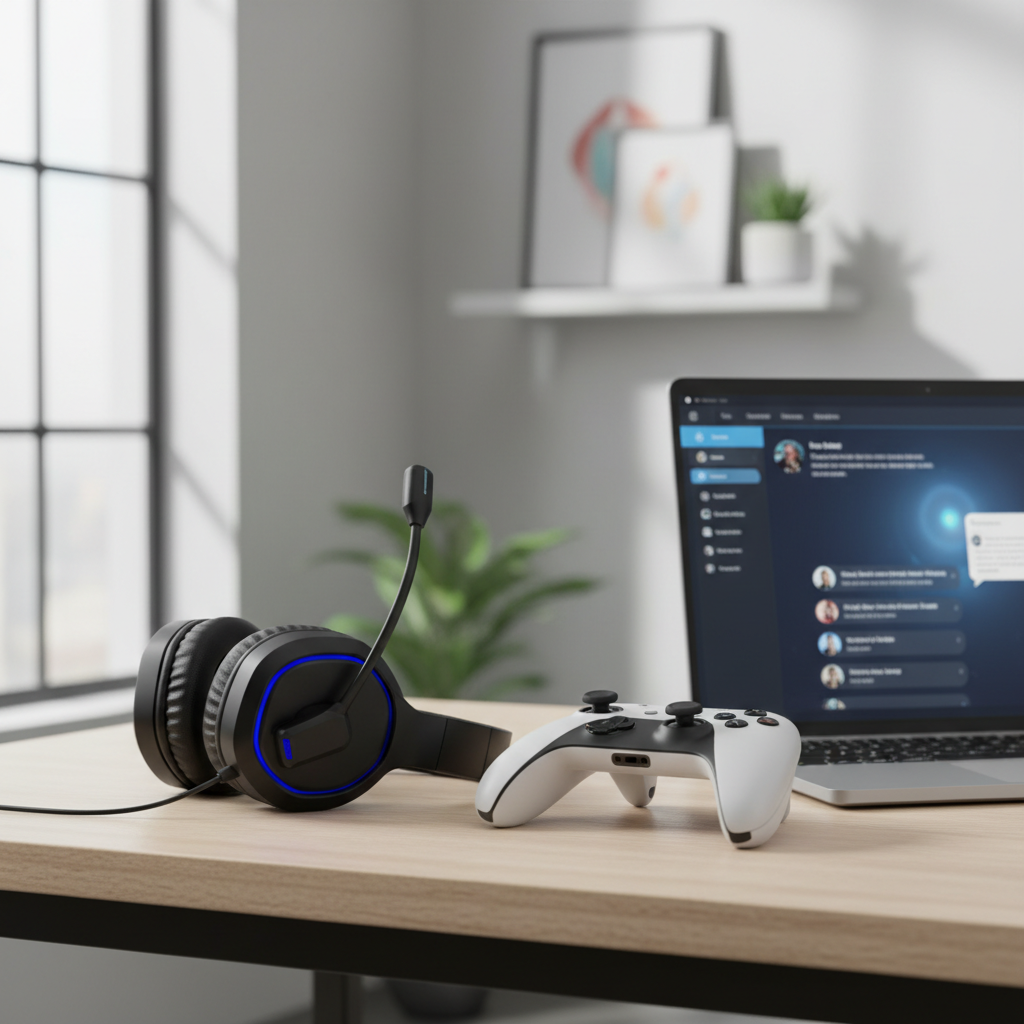 Budget gaming headset with clear microphone used for PC and console chat