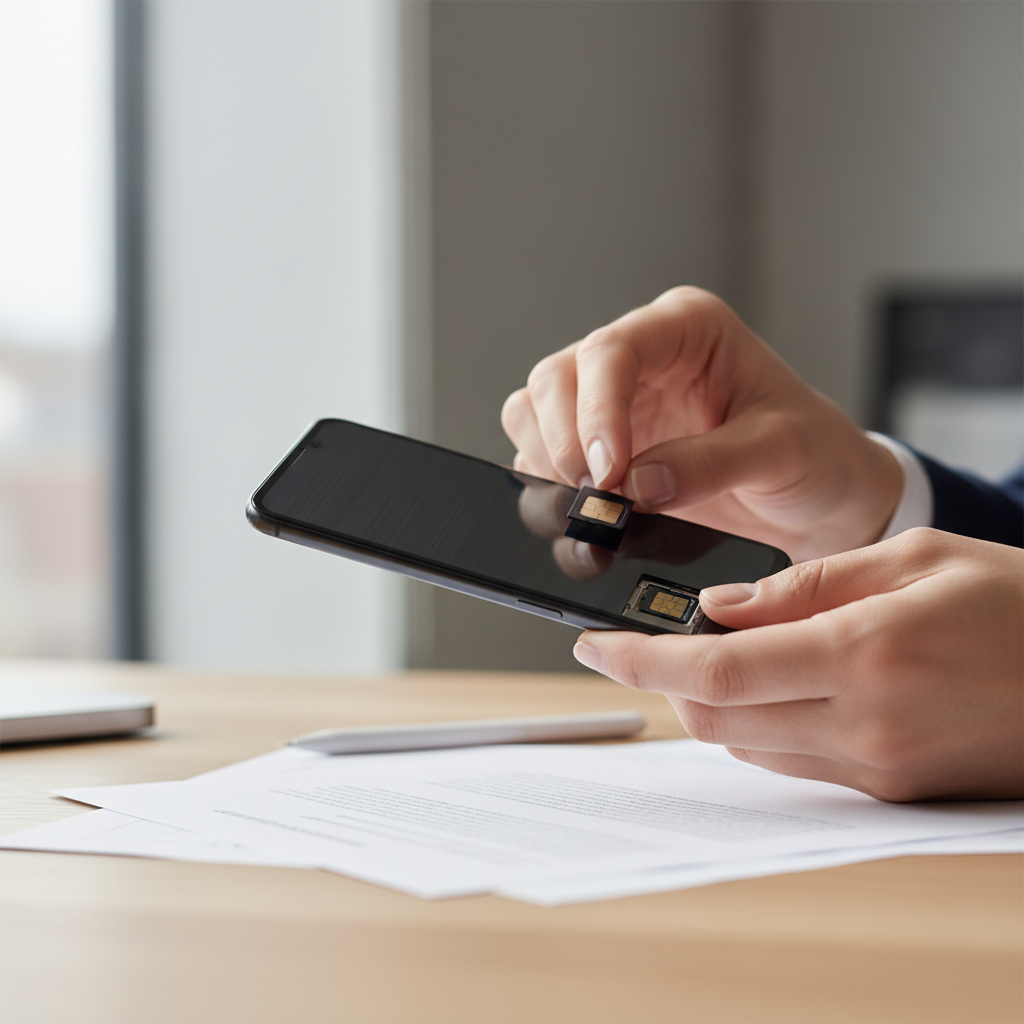 Reseating a microSD card into an Android phone SIM tray with proper alignment