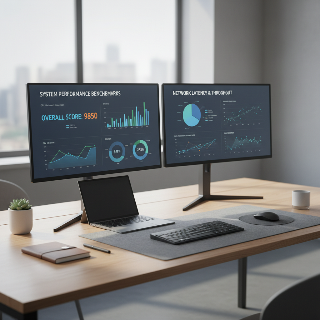 PC benchmarking tools shown on a modern Windows desktop