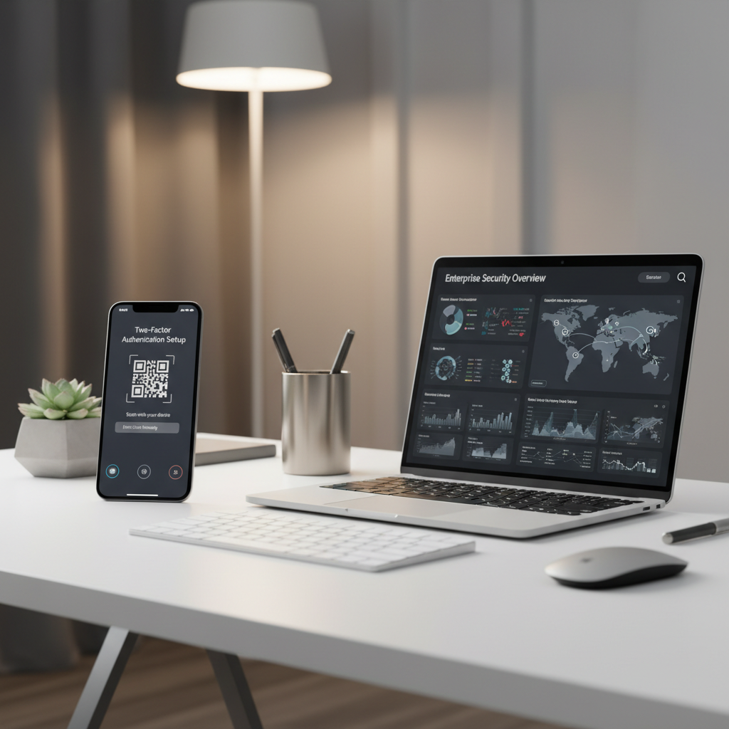 Two-factor authentication and account security settings on a smartphone