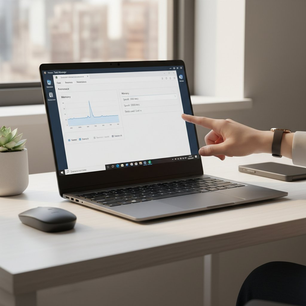 Checking laptop RAM type and slots using system information
