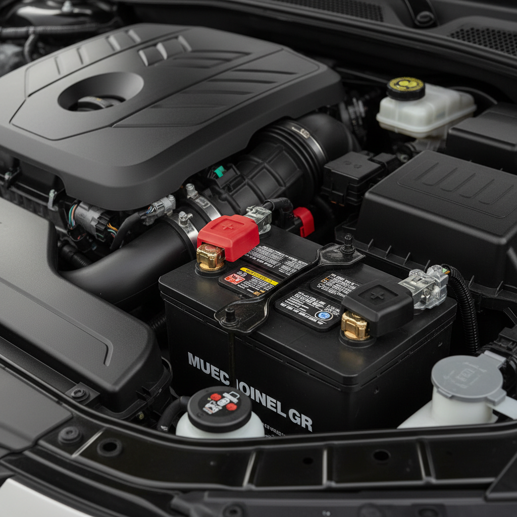 Clean car battery terminals after clamp replacement with protective spray applied
