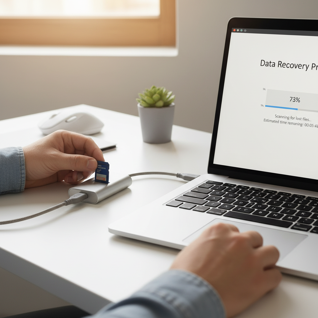 Recovering deleted photos from SD card using a card reader