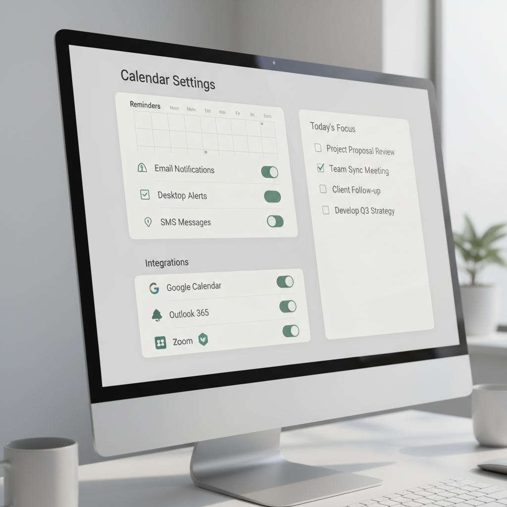 Setting up calendar integrations and reminders for 2026 planning