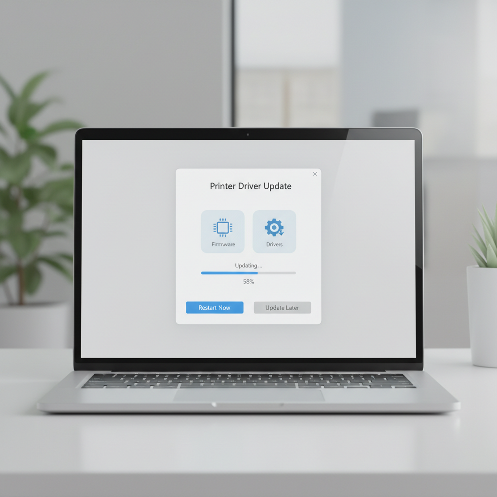 Updating printer driver on Windows to resolve offline printer status