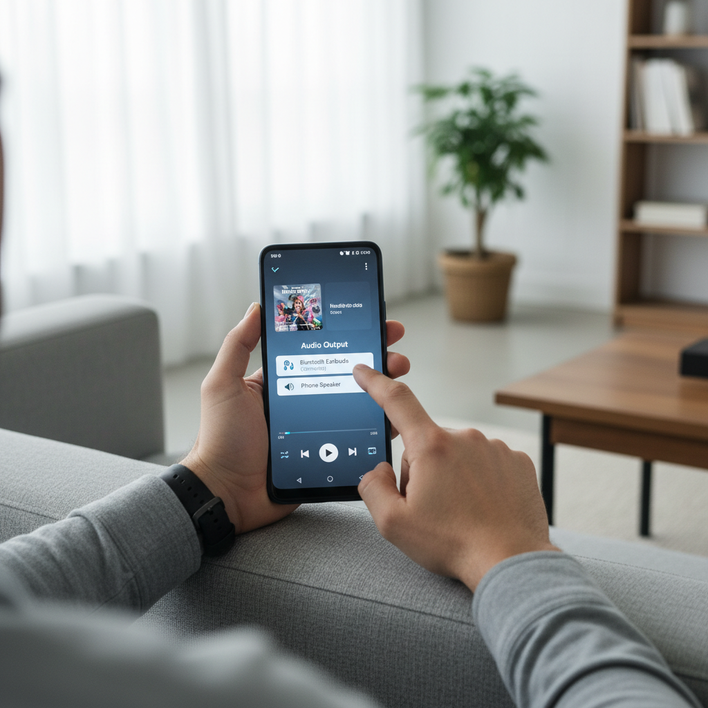 Android user testing phone audio output between Bluetooth and speaker