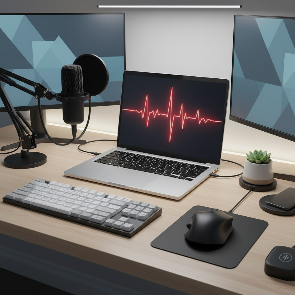 Distorted microphone waveform clipping on a Windows PC audio setup
