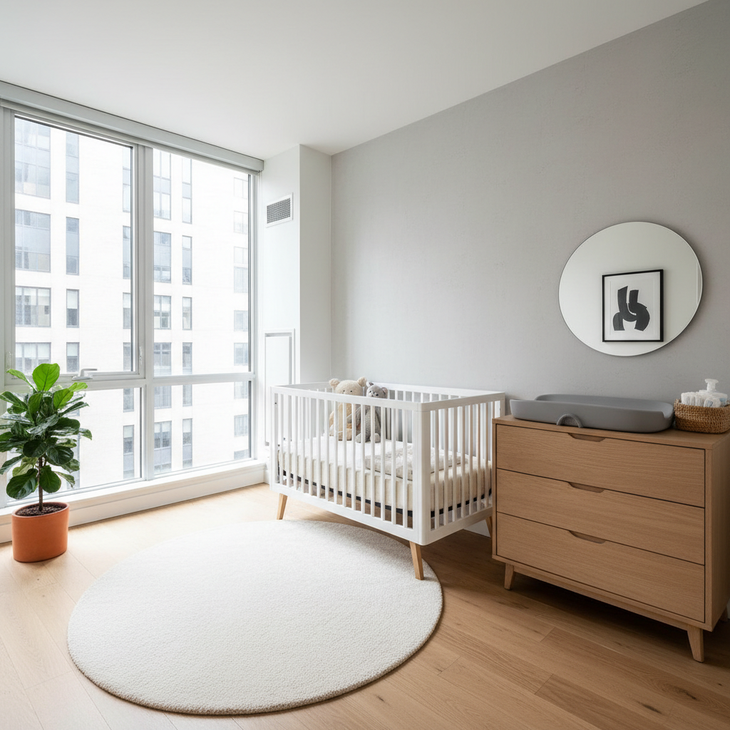 Small Space Nursery with Convertible Crib 2026