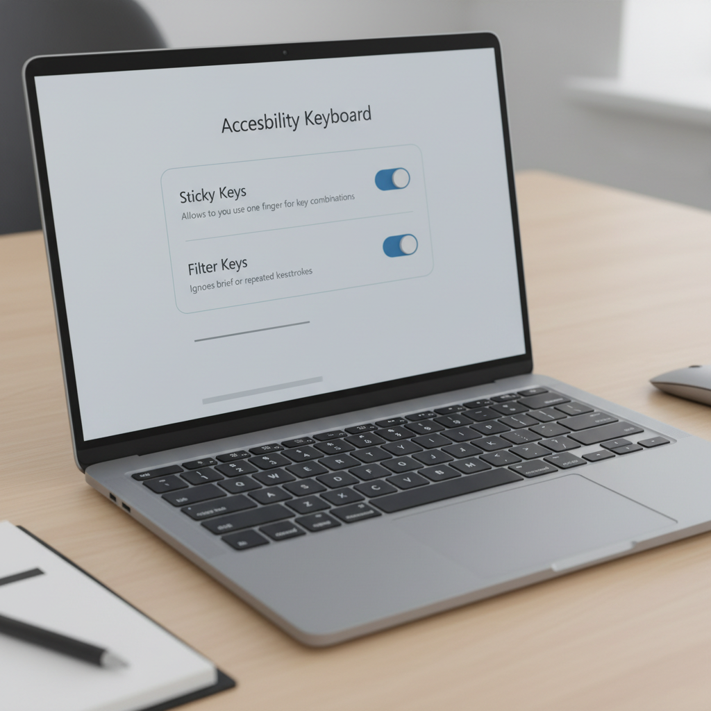 Windows accessibility keyboard settings for Sticky Keys and Filter Keys