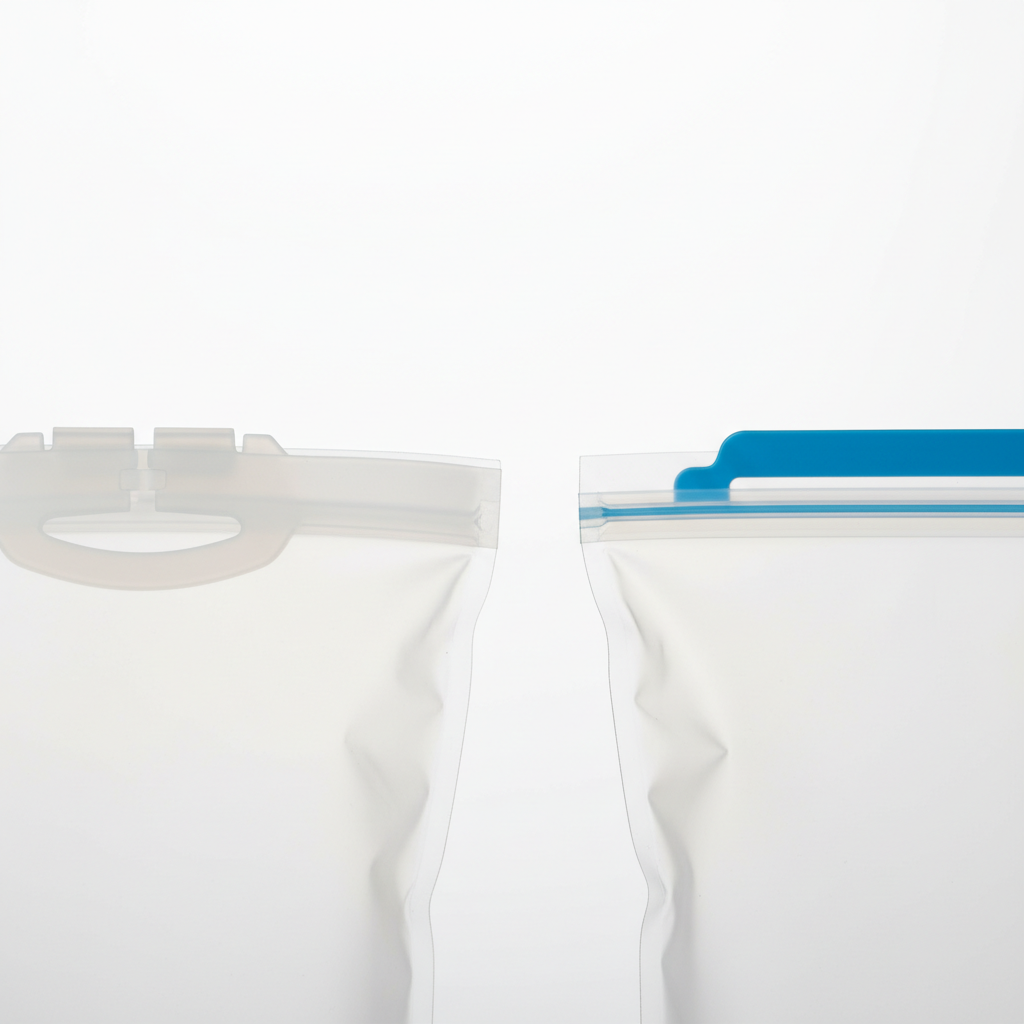 Comparison of reusable silicone food bag closure types: pinch-lock vs slider