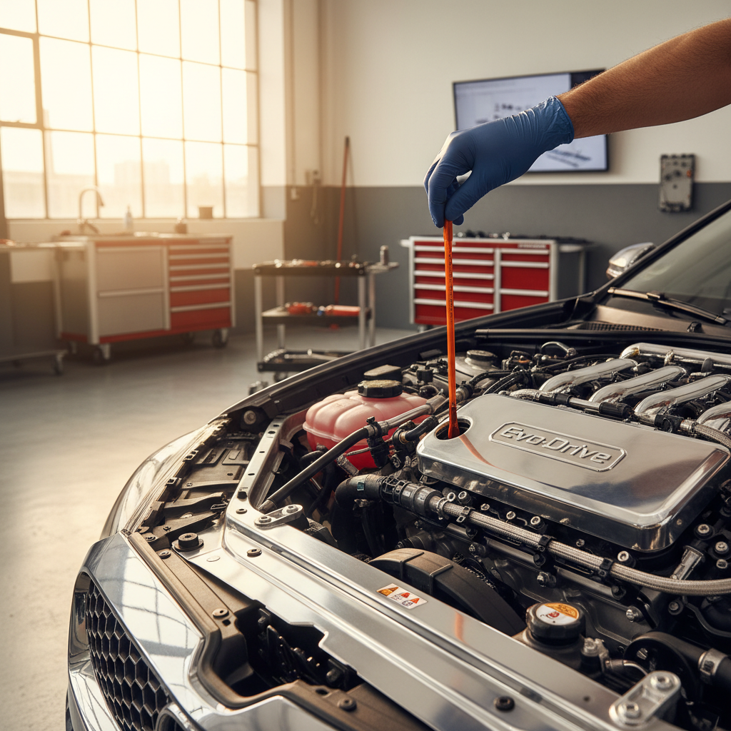 Checking transmission fluid level with dipstick on a warm engine