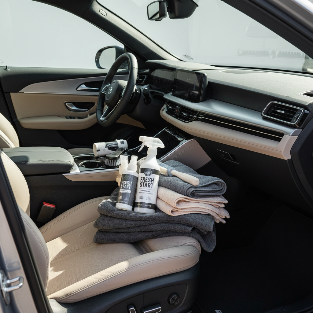 Car interior odor removal setup for cigarette smoke smell