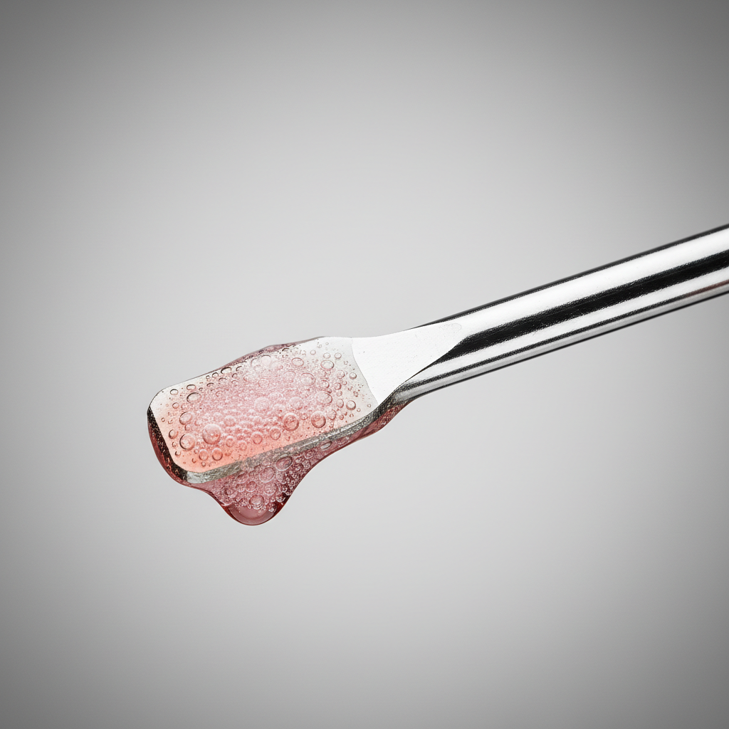 Foamy transmission fluid on dipstick indicating possible aeration from overfill