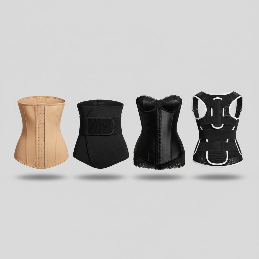Comparison of waist trainer styles for posture and core support