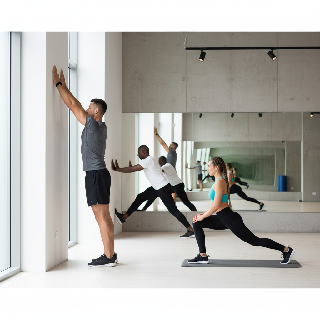 Gymnastics mobility focus areas shoulders hips ankles illustrated in training setting