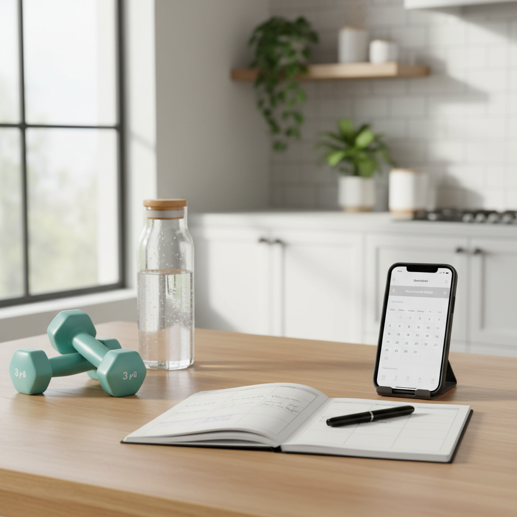 Simple weekly activity planning with calendar and workout checklist
