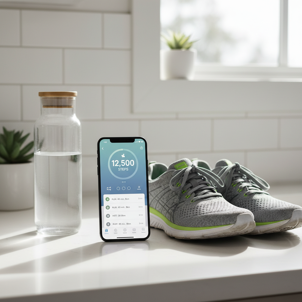 Daily steps and workout tracking for metabolism boost
