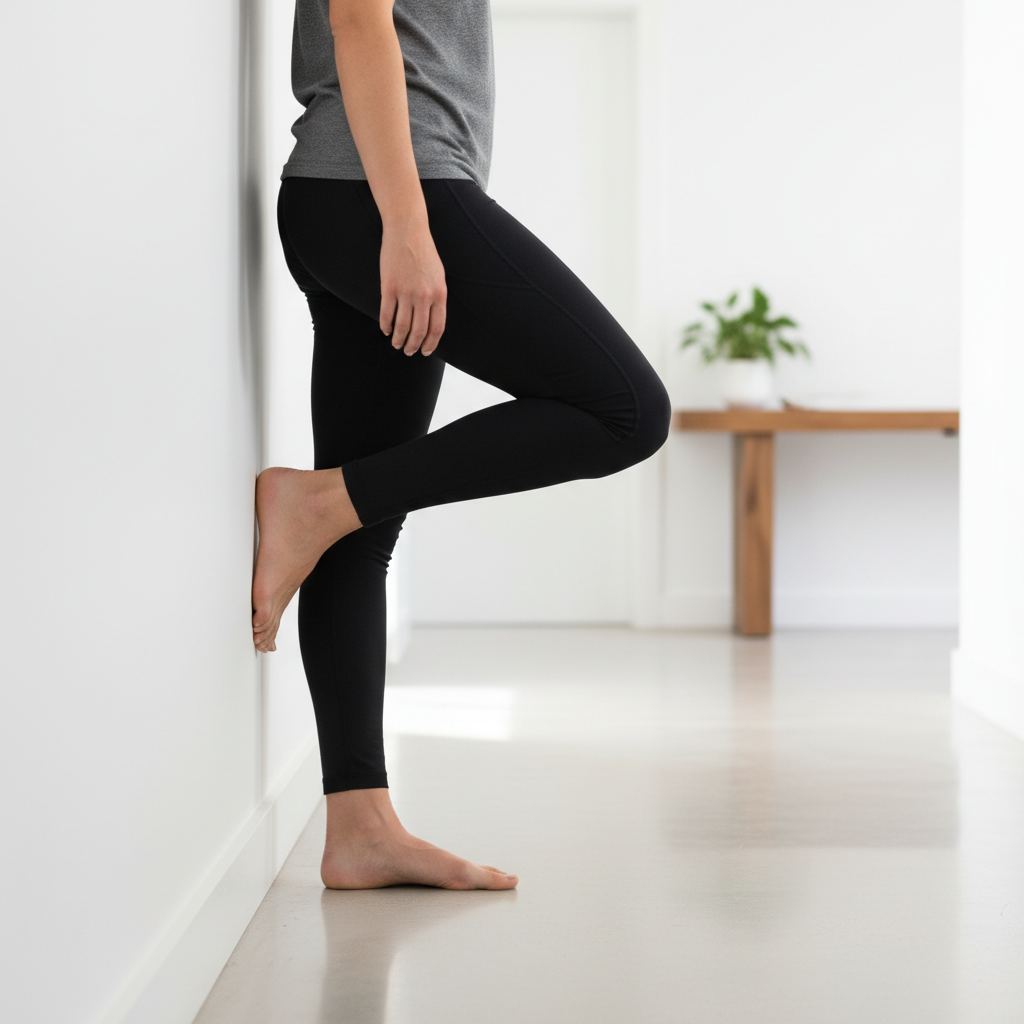 Simple at-home balance test with heel-to-toe tandem stance