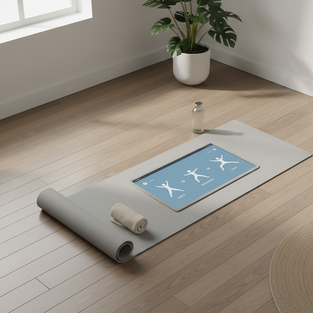 Gentle yoga pose sequence chart for a beginner yoga meditation practice