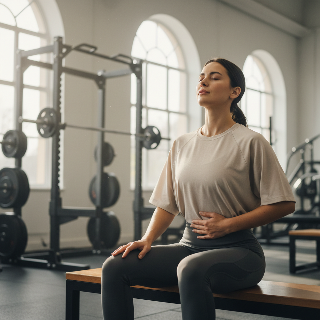 Breath-focused meditation before strength training