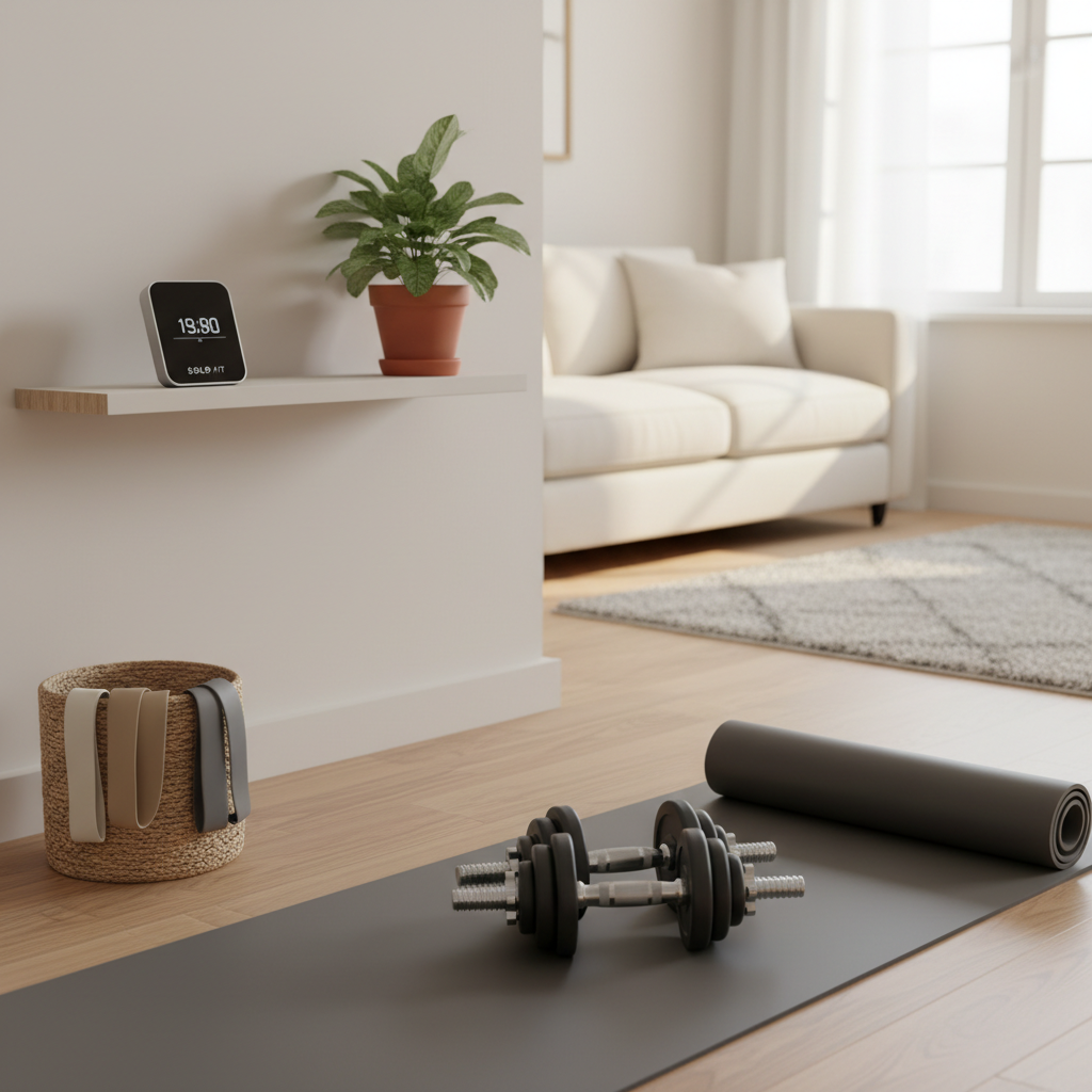 Home workout setup that reduces friction and supports fitness motivation